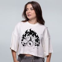 CROPPED OVERSIZED OFF WHITE - OUÇANDO MÚSICA
