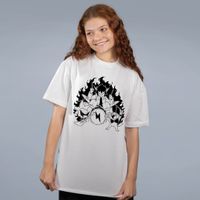 CAMISETA OVERSIZED OFF WHITE - OUÇANDO MÚSICA