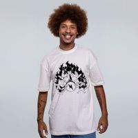 CAMISETA OVERSIZED OFF WHITE - OUÇANDO MÚSICA