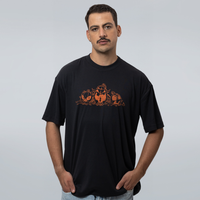 CAMISETA OVERSIZED PRETA - MÊS DO MEDO