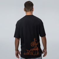 CAMISETA OVERSIZED PRETA - MÊS DO MEDO