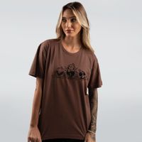 CAMISETA MARROM - MÊS DO MEDO