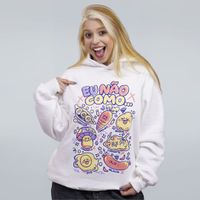 MOLETOM OFF WHITE - EU NÃO COMO