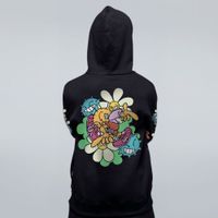 MOLETOM PRETO - FLORES E MAMONAS
