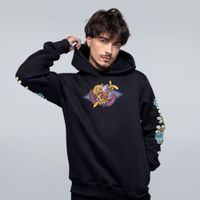 MOLETOM PRETO - FLORES E MAMONAS