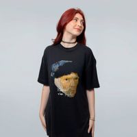 CAMISETA OVERSIZED PRETA - VANGOGH