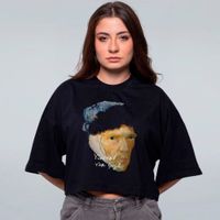CROPPED OVERSIZED PRETO - VANGOGH