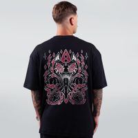 CAMISETA OVERSIZED PRETA - CAT CIRCUS