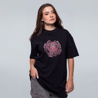 CAMISETA OVERSIZED PRETA - CAT CIRCUS