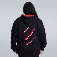 MOLETOM PRETO COM FORRO VERMELHO E RASGO NAS COSTAS - DARK CIRCUS