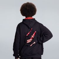 MOLETOM PRETO COM FORRO VERMELHO E RASGO NAS COSTAS - DARK CIRCUS