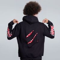 MOLETOM PRETO COM FORRO VERMELHO E RASGO NAS COSTAS - DARK CIRCUS