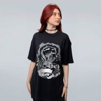 CAMISETA OVERSIZED PRETA - LAUGHING JACK