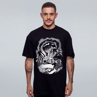 CAMISETA OVERSIZED PRETA - LAUGHING JACK
