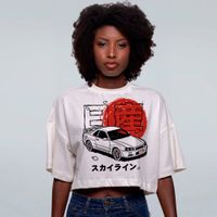 CROPPED OVERSIZED OFF WHITE - SKYLINE