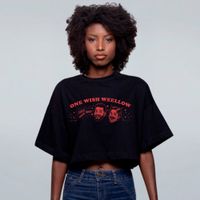 CROPPED OVERSIZED PRETO - ONE WISH WEELLOW