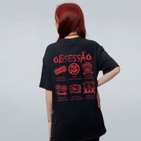 CAMISETA OVERSIZED PRETA - ONE WISH WEELLOW