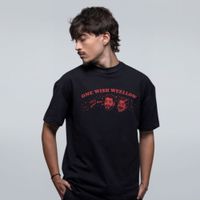 CAMISETA OVERSIZED PRETA - ONE WISH WEELLOW