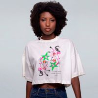CROPPED OVERSIZED OFF WHITE - HORSE STAR
