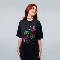 CAMISETA OVERSIZED PRETA - HORSE STAR