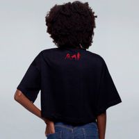 CROPPED OVERSIZED PRETA - MAB