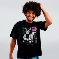 CAMISETA OVERSIZED PRETO - GATO GORDO REBELDE