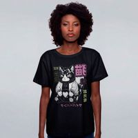 CAMISETA PRETA - GATO GORDO REBELDE