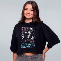 CROPPED OVERSIZED PRETO - A FELINA CYBERPUNK