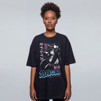CAMISETA OVERSIZED PRETO - A FELINA CYBERPUNK