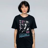 CAMISETA PRETA - A FELINA CYBERPUNK