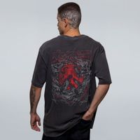 CAMISETA OVERSIZED ESTONADA - KARASU BLOOD MOON