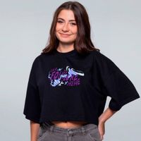 CROPPED OVERSIZED PRETO - FOLKLORE HEHE
