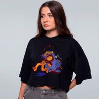 CROPPED OVERSIZED PRETO - ÚLTIMA MELODIA