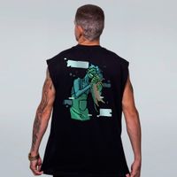 REGATA OVERSIZED PRETA - NÃO SOU HUMANO
