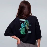 CROPPED OVERSIZED PRETO - NÃO SOU HUMANO