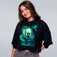CROPPED OVERSIZED PRETO - KENOPHOBIA