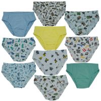 Foto do produto Kit - Cueca Infantil Slip Estampada 100% algodão, 10 un