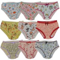 Foto do produto Kit 10 Calcinhas Infantis Nina 100% Algodão – Estampadas divertidas