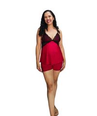 Foto do produto MB50 - Shortdool liganete  Sara - poa vermelho