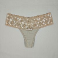 Foto do produto Tanga Ana Paula - Calcinha Microfibra Cós Renda Fio - Canela