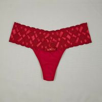 Foto do produto Tanga Ana Paula - Calcinha Microfibra Cós Renda Fio - Vermelho