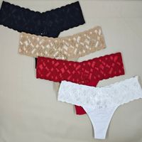 Foto do produto Kit 4 Tanga Ana Paula - Microfibra cós de Renda Traseira fio