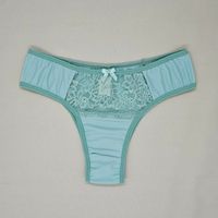 Foto do produto Tanga Michele - Calcinha de Microfibra e Renda confortável - Verde