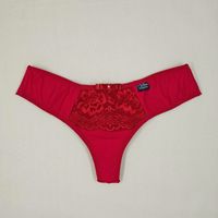 Foto do produto Tanga Cristina - Calcinha Microfibra Traseira Fio duplo - Rubi