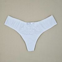 Foto do produto Tanga Cristina - Calcinha Microfibra Traseira Fio duplo - Branco