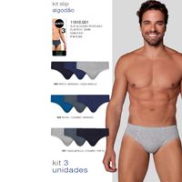 Foto do produto 11910 - KIT 3 CUECAS SLIP SEM CÓS SELENE