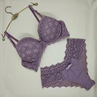 Foto do produto Conjunto Maria Malva com Bojo em Renda e Calcinha rendada Fio Duplo