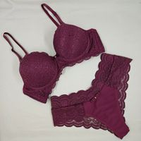 Foto do produto Conjunto de lingerie Maria cor Marsala 