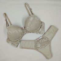 Foto do produto Conjunto de Lingerie cor Canela em Microfibra e Renda com Bojo