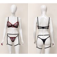 Foto do produto Conjunto de lingerie Coração - PRETO 